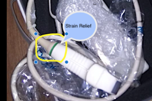 Ultrasound transducer damage - strain relief