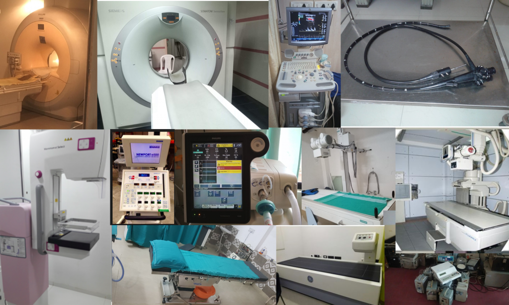 Used, second-hand, pre-owned or refurbished medical equipment