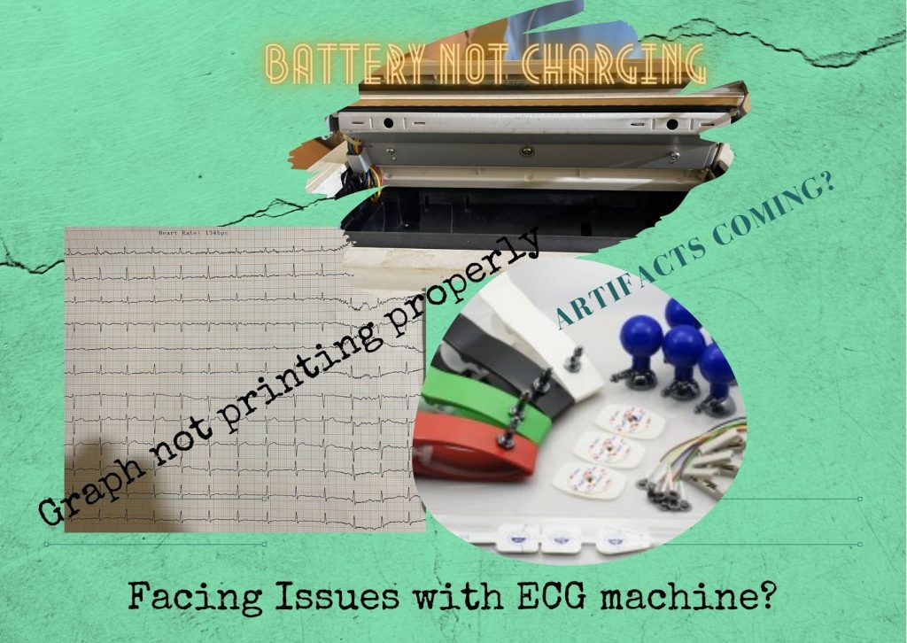ECG machine repair issues