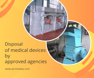Disposal of used medical equipment as per WHO guidelines