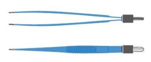 Bipolar forceps for surgical diathermy straight