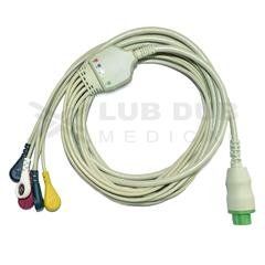 Datex 5 Lead ECG Cable SNAP 10 PIN ECG-5036
