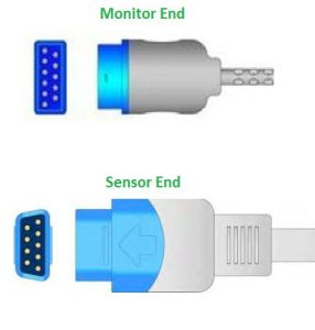 SPO2 monitor end cable compatible GE B 20 monitor