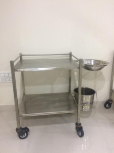 Dressing Trolley with Bowl and Bucket