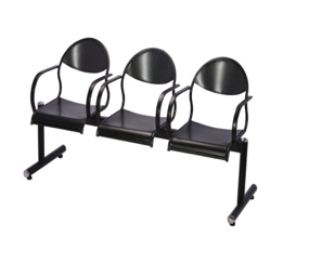 Mathurams 3 Searter Chair- Black Norml Type