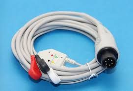 Single piece 3 lead ECG Cable